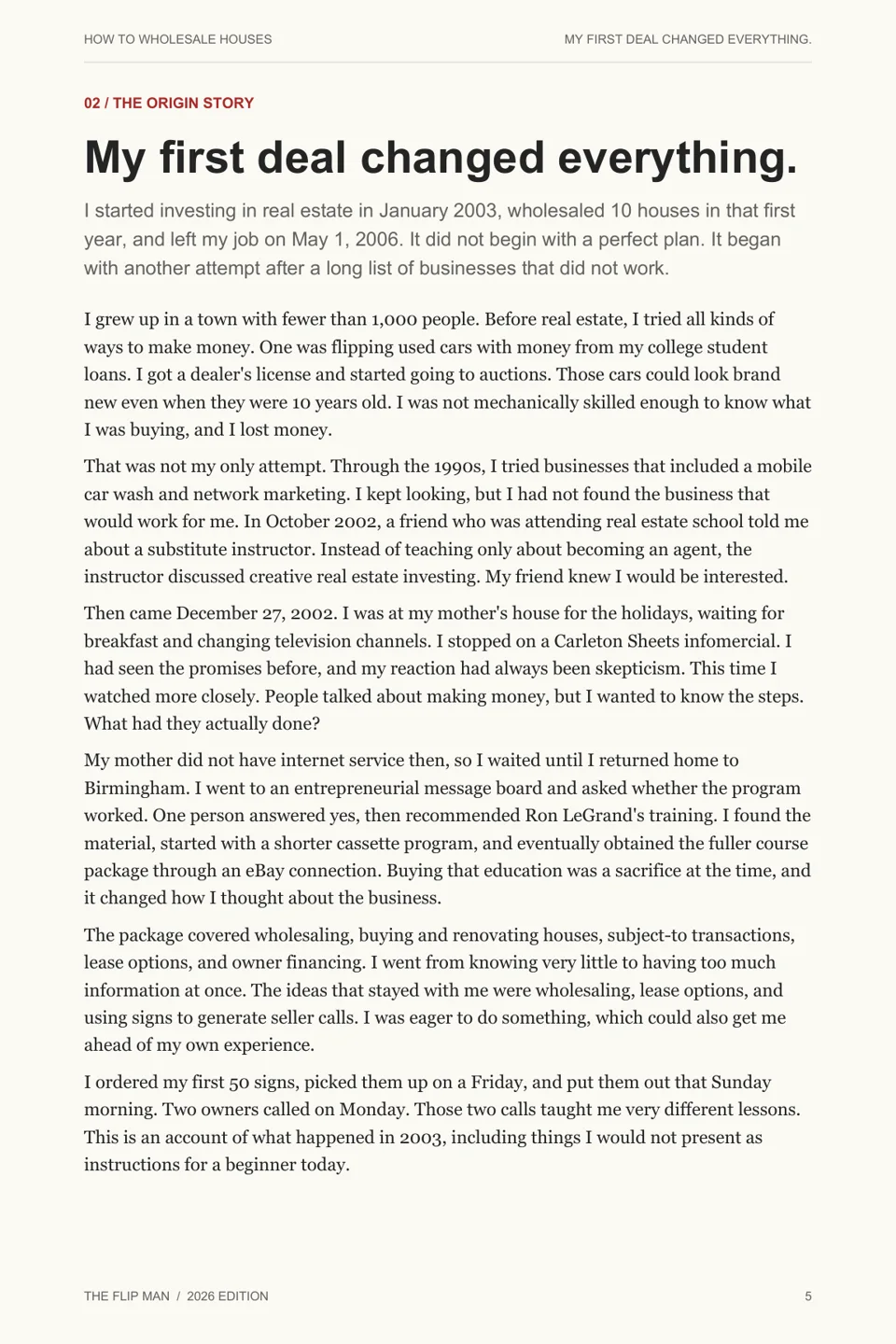 Preview page from How to Wholesale Houses