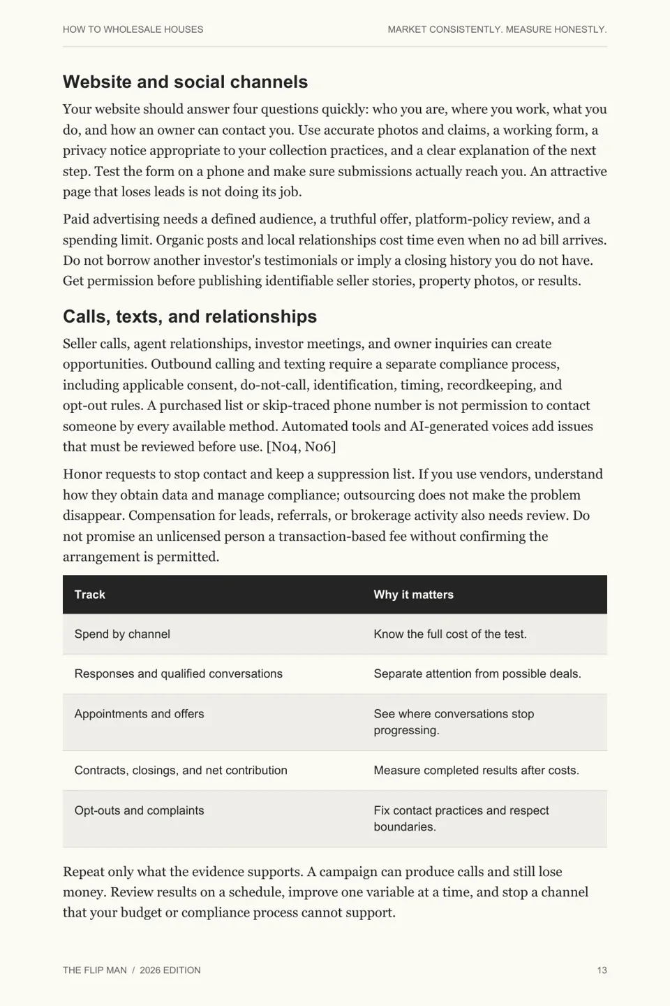 Preview page from the house wholesaling guide