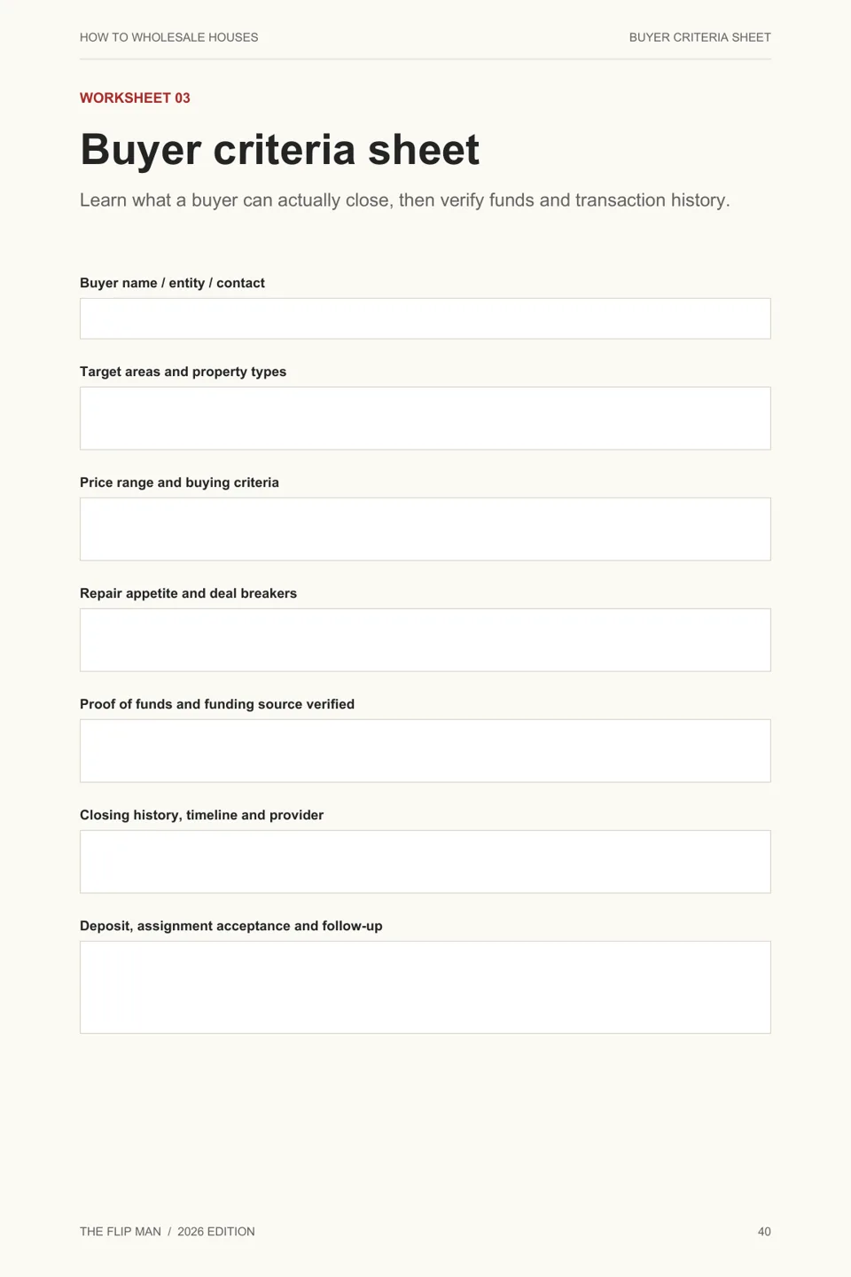 A partial preview of a worksheet included in the guide
