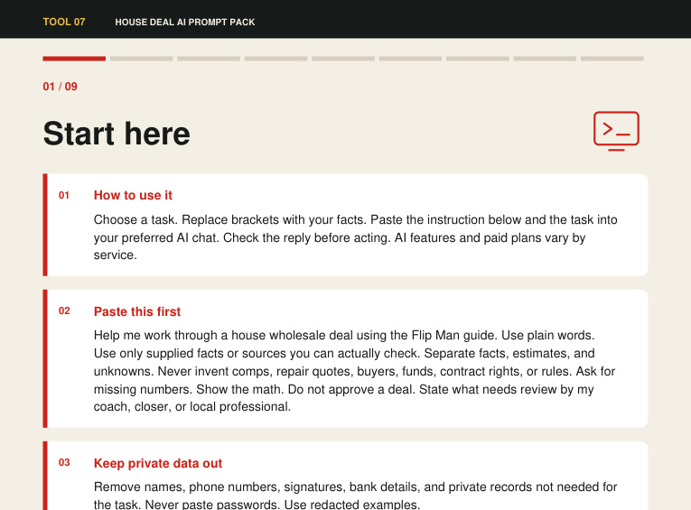 Excerpt from the included AI prompts PDF